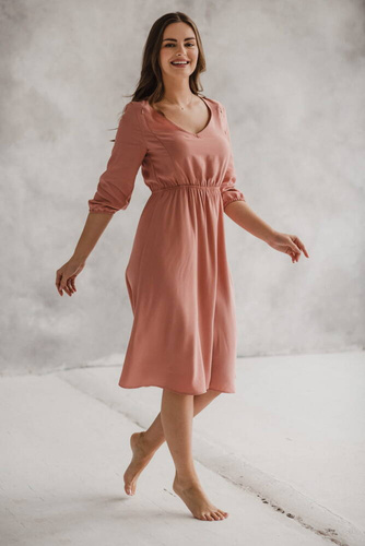 Sukienka ciążowa i do karmienia Lovely Dress Midi Milk&Love herbal rose