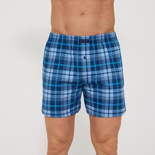 002/337, 008/337 Cornette Comfort – bokserki męskie z bawełny 100%, luźny krój, wzorzyste, rozporek na guzik