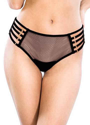 Figi damskie brazyliany 19064 Naked Mediolano czarny