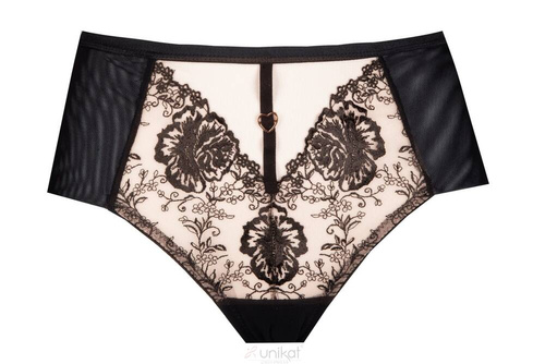 Figi damskie bokserki Saskia Unikat czarny-beż 