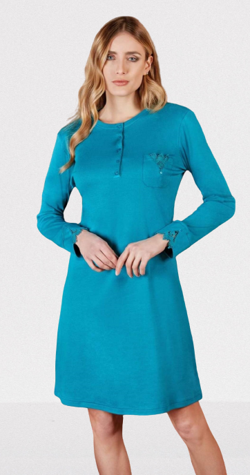 Koszula nocna rozpinana PC38089 Nottingham azure