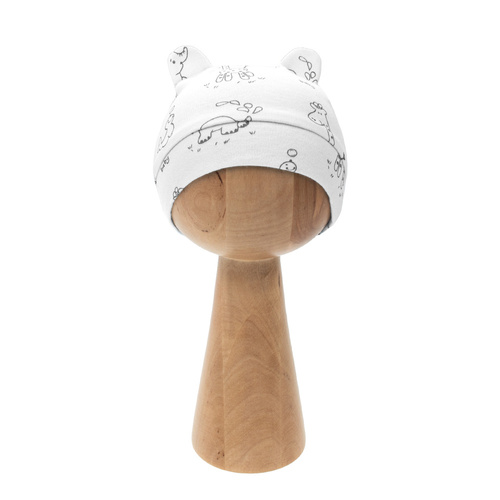 4800 01 Animals Komplet wyprawkowy 4-częściowy nadruk Nicol - biały