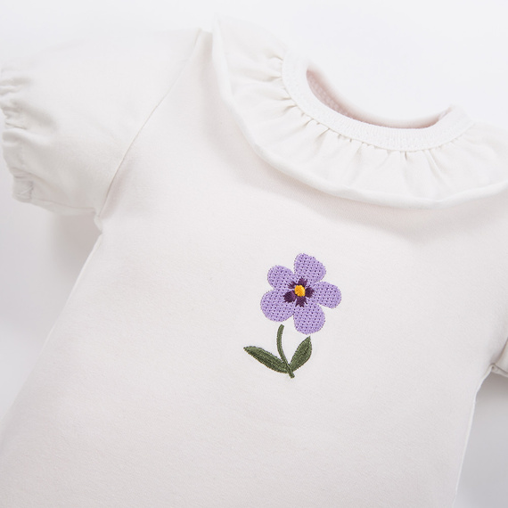 Body z krótkim rękawem Meadow Eevi- ecru