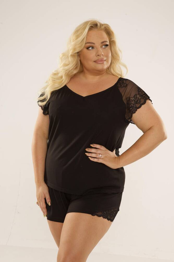 Piżama Damska 625 Dagmara Forex - czarna