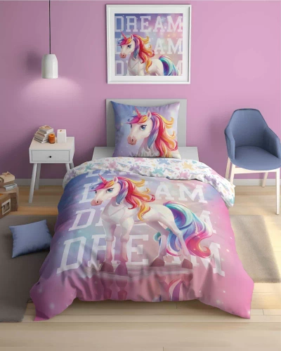 Pościel bawełniana świecąca w ciemności Jednorożec Detexpol