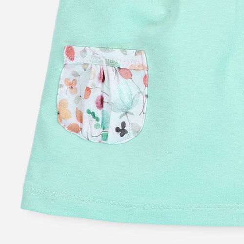 Sukienka z bawełny organicznej Bicycle Nini turkusowy