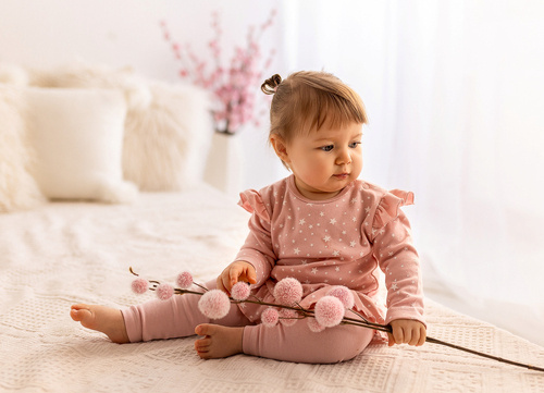 Legginsy "Rose Bonica" Makoma pudrowy róż