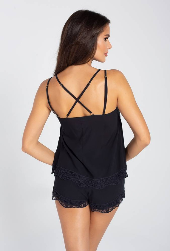 42674S Cami Estelle Koszulka Piżamowa Gatta - czarny