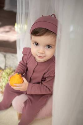 Czapka z naszywkąTres Bien Pinokio - róż ciemny