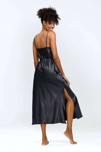 Ife Halka satynowa koszulka damska DKaren - czarna 