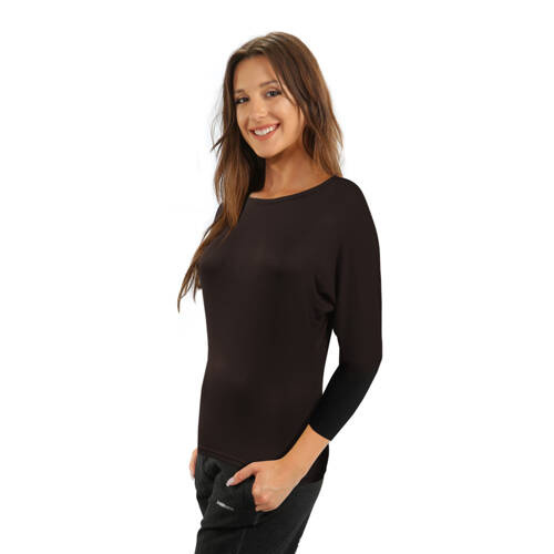 Bluzka damska kimono Andrea Sesto Senzo brązowy