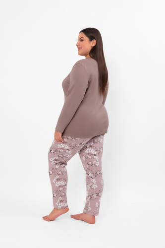 Piżama damska Kimuri – elegancja i wygoda w naturalnym stylu Italian Fashion - jeans/druk 