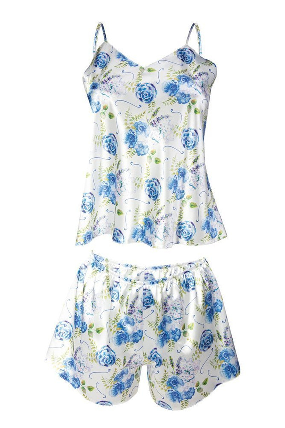 Komplet piżama damska Flowers DKaren -DK-KK 3 biały