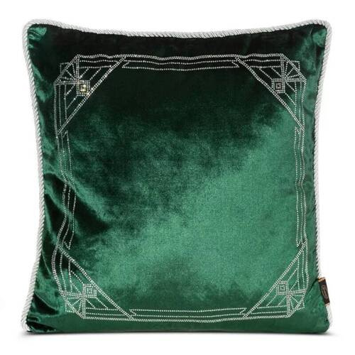 Poszewka welurowa z kryształkami Royal 9 Eurofirany zielony