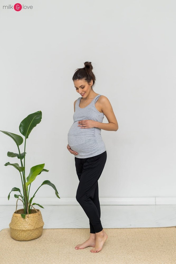 Joggersy spodnie ciążowe Milk&Love czarny