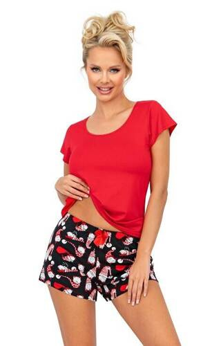 Piżama damska Santi 1/2 Donna - czerwona