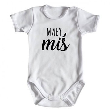 "Mały miś" body krótki rękaw Moocha biały