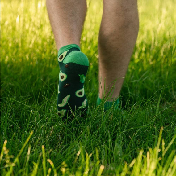 035 Zakostki Męskie Asymetryczne More - zielony ciemny 020