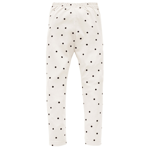 Leginsy w groszki Tres Bien Pinokio - ecru groszki 