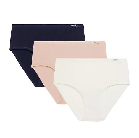 Figi damskie 3CLP-004 Classic Atlantic- ecru-beżowy-granatowy 