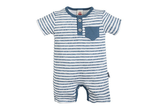 Pajac letni, rampers "BLUE SEA" Makoma biały