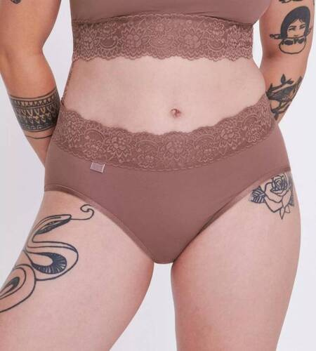 Figi Damskie Romance Midi Sloggi Go - Cacao