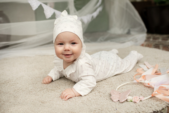 Czapka dziewczęca Charlotte Pinokio - ecru