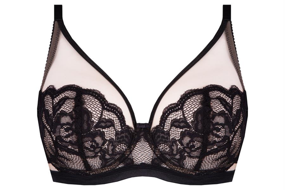 Biustonosz miękki Carmella soft Unikat czarny-beżowy