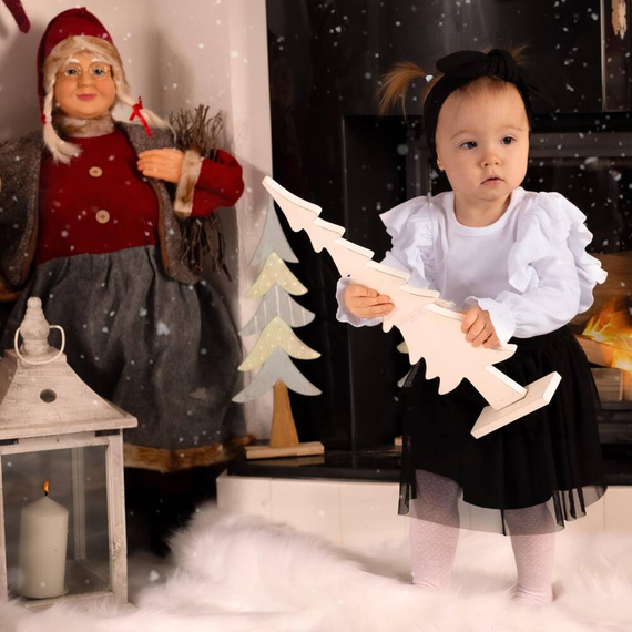 163572 Magia Świąt Bluzka z długim rękawem Nicol - biały