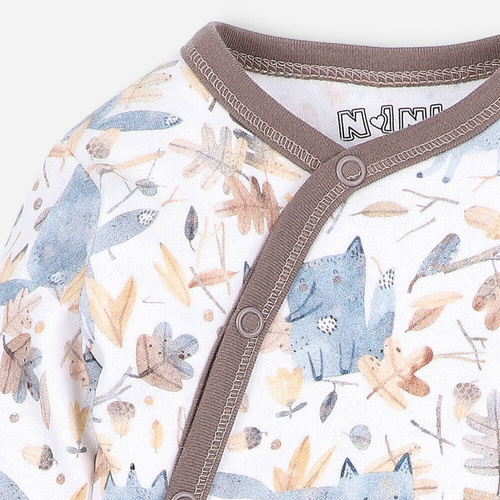 Body kopertowe z bawełny organicznej Skarby Jesieni Nini druk 