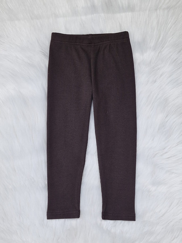 Bambarillo Rozalia czekoladowy – legginsy dziecięce z prążkowanej dzianiny, bawełna i elastan