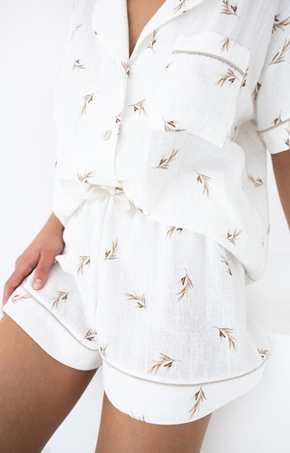 Piżama damska Nastia Sensis - ecru 