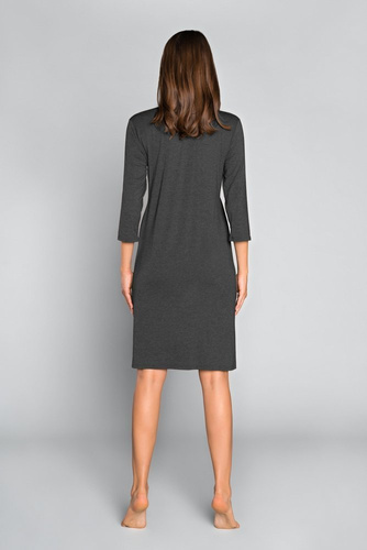 Koszula damska, 3/4 rękaw Sonata Italia Fashion - ciemny melanż/łosoś 