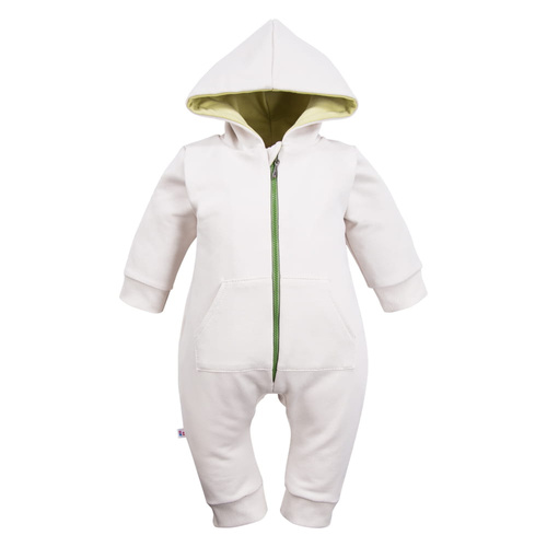 Pajac z kapturem kombinezon Hallo Eevi - ecru