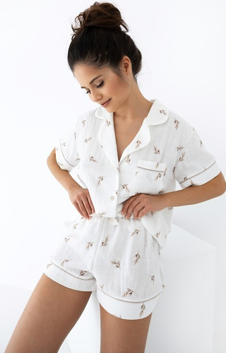 Piżama damska Nastia Sensis - ecru 