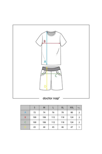 PMB.5153 Piżama Męska Doctor Nap - grey