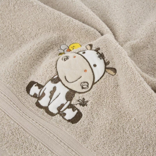 Niemowlęce okrycie kąpielowe Baby 67 Krówka Eurofirany beżowy 