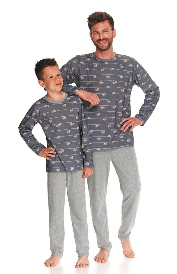 Piżama chłopięca 2621,2622 Harry Taro - jeans melanż ciemny