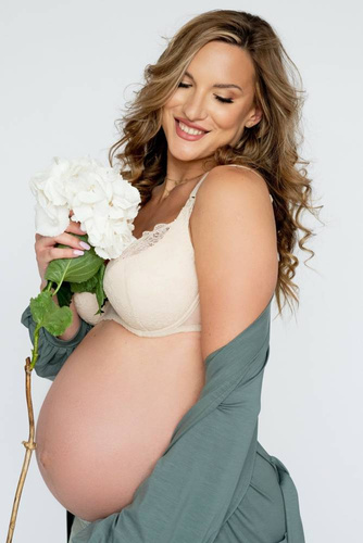 Półusztywniany biustonosz do karmienia Soul Momtobe czarny 