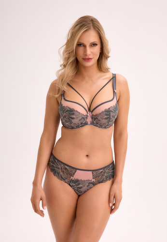 Gaia Priya BS 1318 biustonosz semi soft – grafitowo-różowy, kobiecy i wygodny