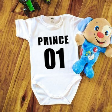 "Prince książę 01" body krótki rękaw Moocha biały