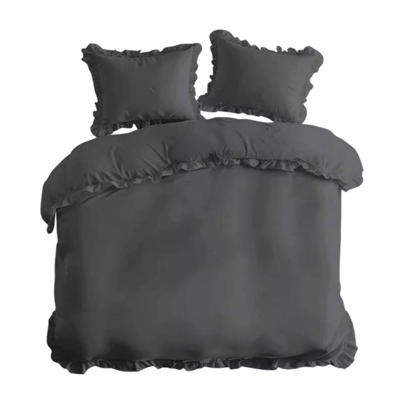 Pościel bawełniana Pure 23 jednobarwna Detexpol grafitowy