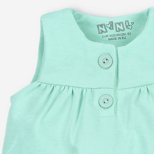 Sukienka z bawełny organicznej Bicycle Nini turkusowy