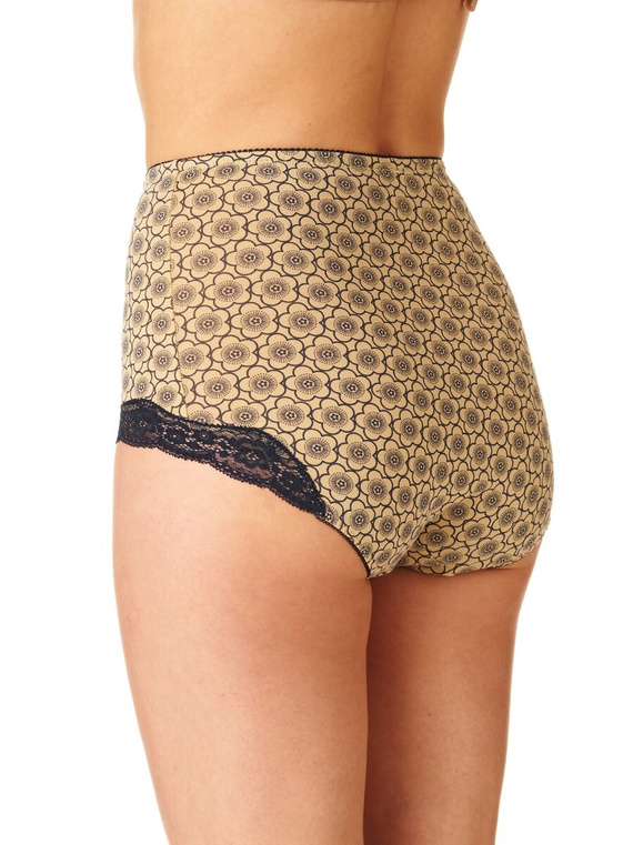 Figi damskie LPM 753 B22 2-pak Key czarny beżowy