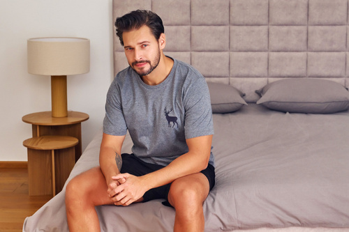 PMB.7235 Piżama Męska Doctor Nap - dark grey