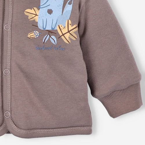 Kurtka niemowlęca  z bawełny organicznej Skarby Jesieni Nini brązowy 