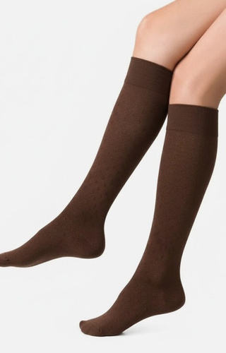 Art.072 Podkolanówki damskie gładkie Steven - 164 brązowy