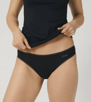 Figi Damskie Brazylijskie 2pak Sloggi go- black