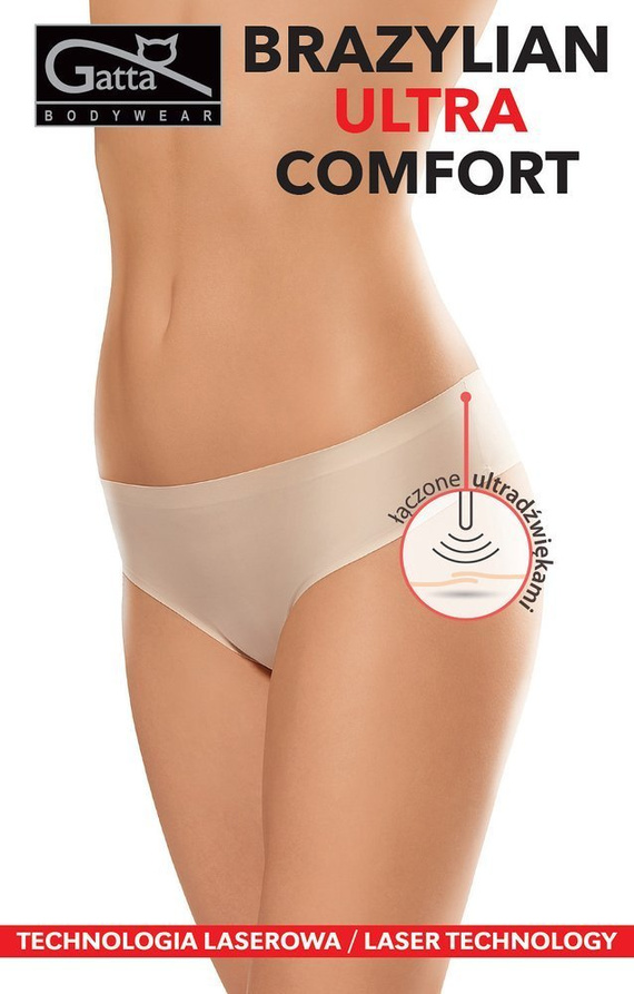 Figi bezszwowe 41592 Brazylian Ultra Comfort Gatta- czarny