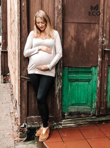 ECO Bluzka rękaw 3/4 Cool mama beż